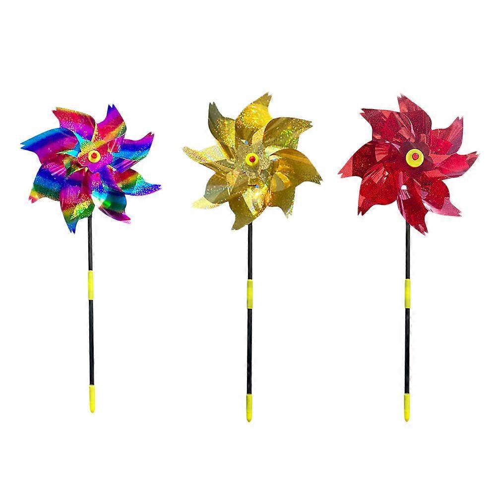 3PCS Octagonal Bird Repellent Windmill Outdoor Bird Repellent Tool Windmill