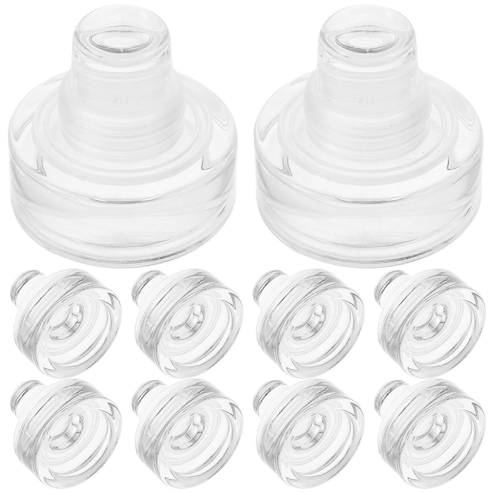 Lot de 10 bouchons en verre réutilisables en forme de T