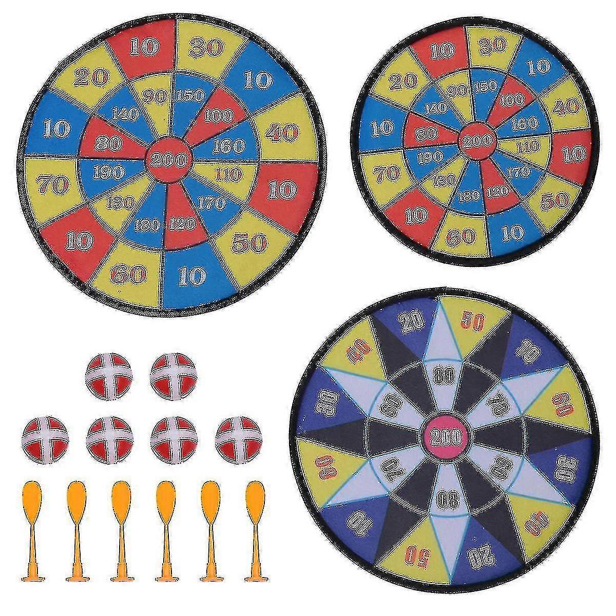 3 Sets Fabric Sticky Dart Toy Kit Throwing Darts Toy Target Game For Kids Children (a Style, B Style