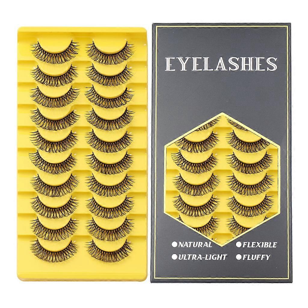 Russian Strip Volume Eyelashes DD Curly Wispy Fluffies False Eyelashes Look Like Lashes Extensions Natural Eyeashes Pack