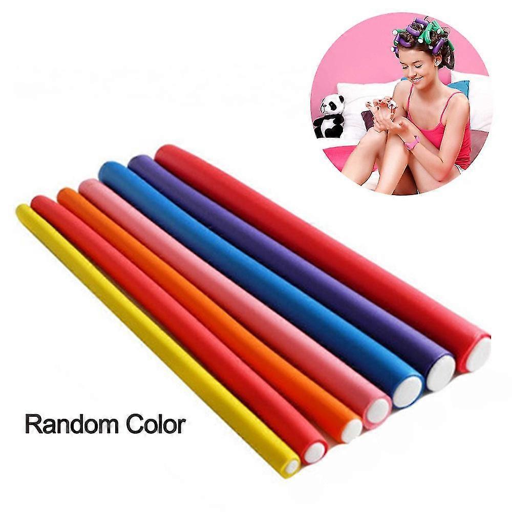 10pcs Curling Rods Rods Spiral Rollers Soft Hair Rollers,random Color