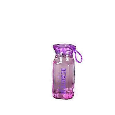 Tasse à eau en verre portable créative violet (350ML)