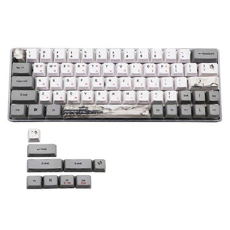 73 key Ink Dye-Sublimation Keyboard Keycaps PBT OEM Profile Russian Keycap GH60