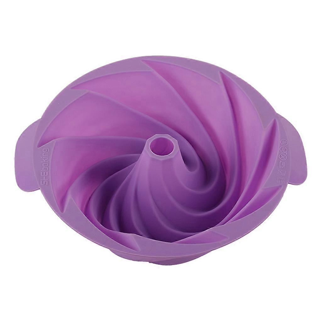 Silicone Spiral Shape Cake Mold Baking Pan Nonstick Bakeware Home Baking Tool