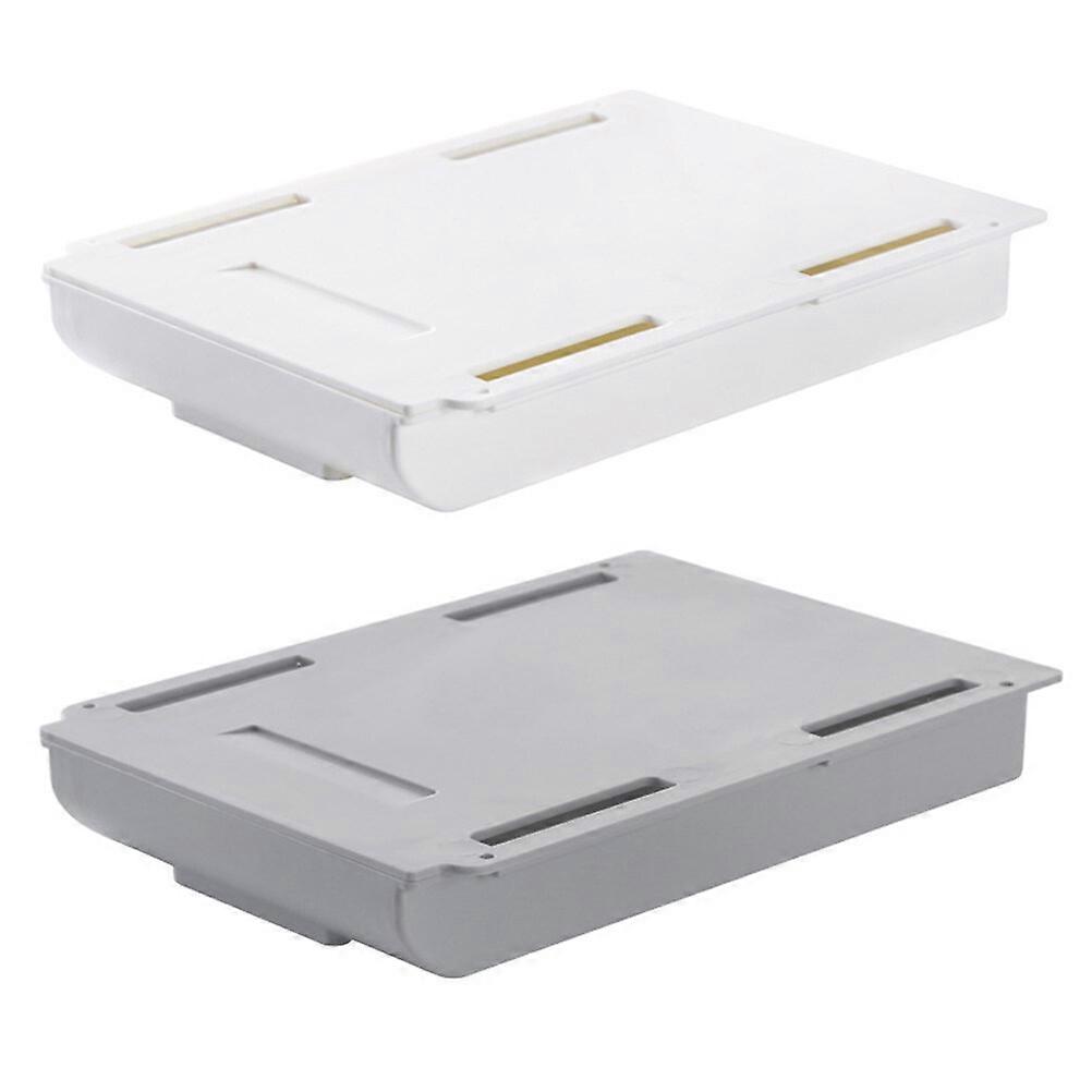 2pcs Hanging Container Drawer Style Storage Box Under Table Desk Storage Box