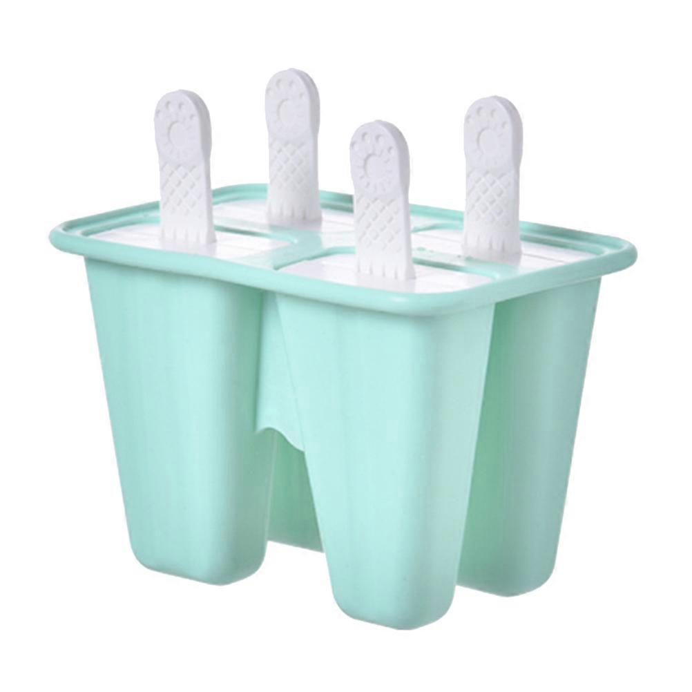 4 -Cell Silicone Ice Cube Molds Baby Popsicle Molds Popsicle Maker Popsicles Molds Silicone Ice Cream With Lid Icecube Tray