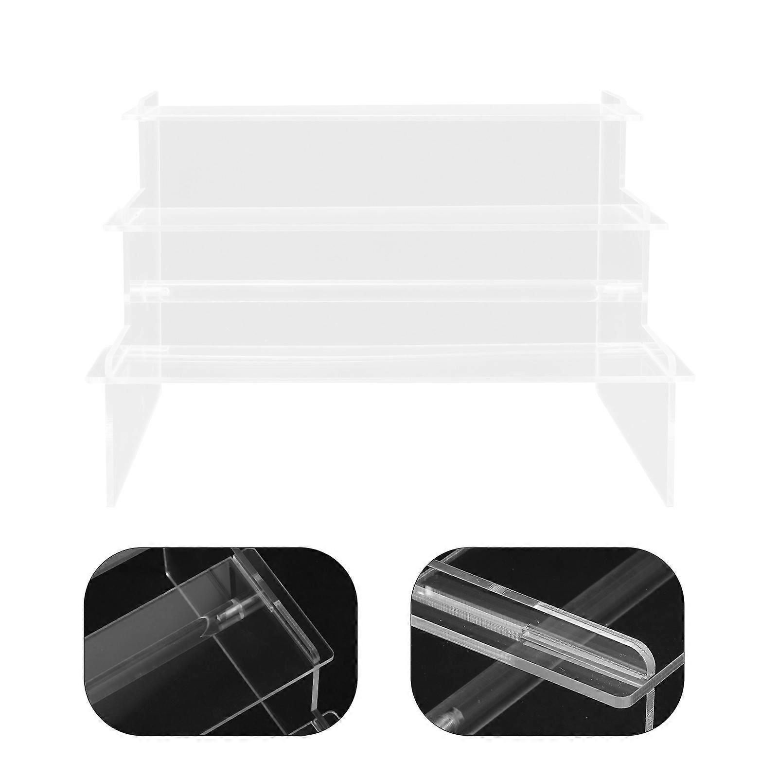 Acrylic Riser Display Stand Figure Showcase Stand 3-tier Display Stand