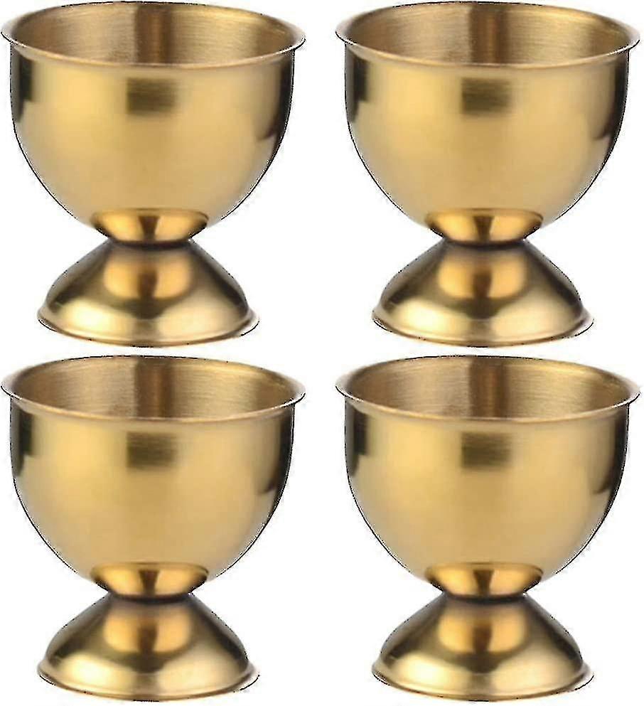 4pcs Egg Cups Stainless Steel Egg Stand Holders For Hard Boiled Eggs Breakfast