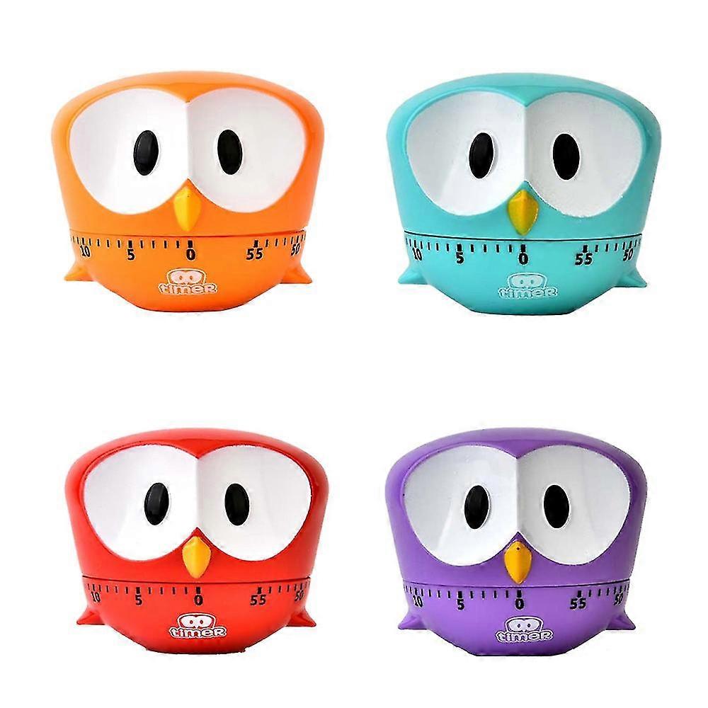 Cartoon Owl Timers Mechanical Kitchen Cooking Timer Clock Loud Alarm Counters Manual Kitchen Timer