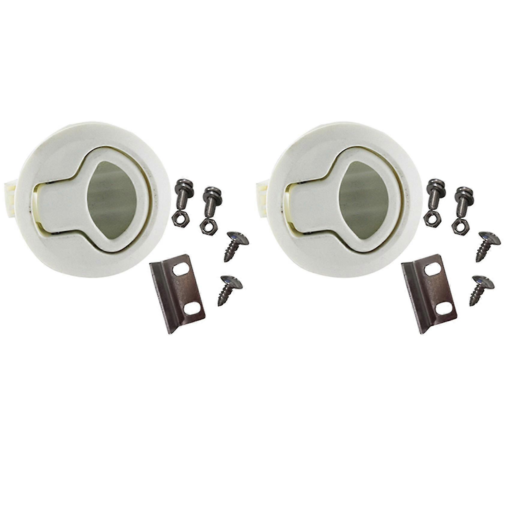 2x Latch Hatch Round Pull Latchlatch Flush Pull For1/4 Door Boat Deck Hatch Rv Drawers Cabinet Yach