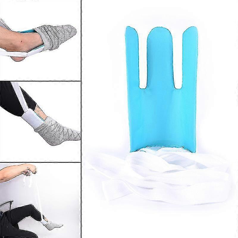 Sock Stocking Aid Puller Assit Disabilty Aid Helper Terry Cloth Dressing Help Hfmqv