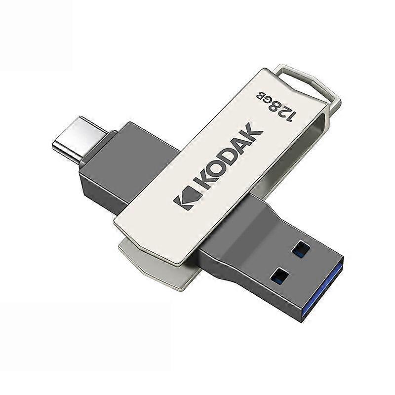 Kodak K273 2 In 1 Type C & Usb3.2 Flash Drive 128gb Otg Metal Usb Stick Pendrive Cle Otg Usb Flash Stick