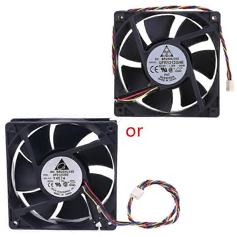 JZK 120mm DC 12V Brushless Cooling Fan - 120x120x38mm, 3000 RPM, 153 CFM, Dual Ball Bearing For PC, Cooler, Ventilation