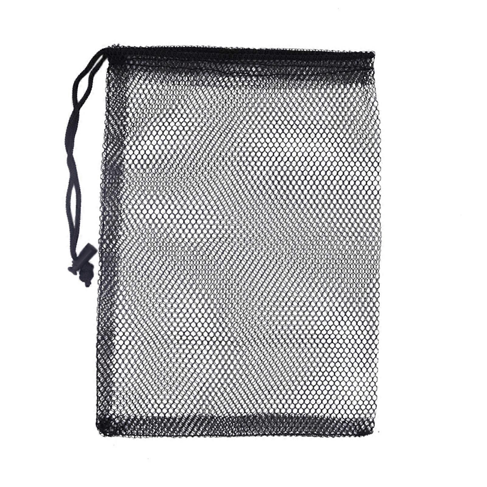 Drawstring Mesh Bag Large Capacity Heavy Duty Breathable Quick Drying Multi-functional Foldable Portable Lightweight Golf Ball Storage Nylon Net Bag