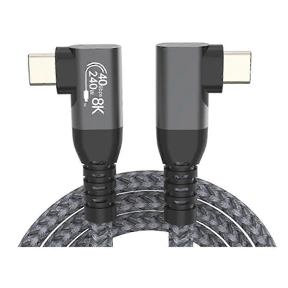 Usb 4 90 Degree Angle Cable 40gbps Usb4 Elbow Type C Data Transfer Cable Usb C Pd240w Fast Charging