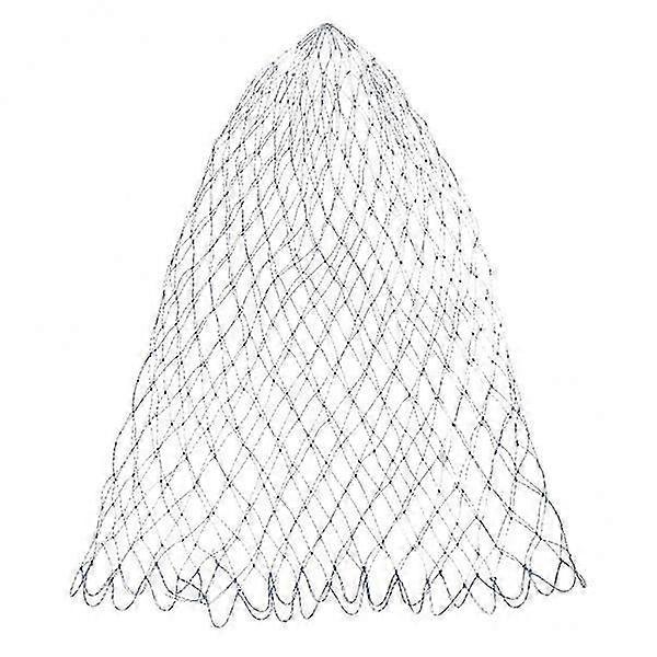 4xportable Nylon Folding Fishing Landing Net Rhombus Mesh Landing Dip Net-50cm