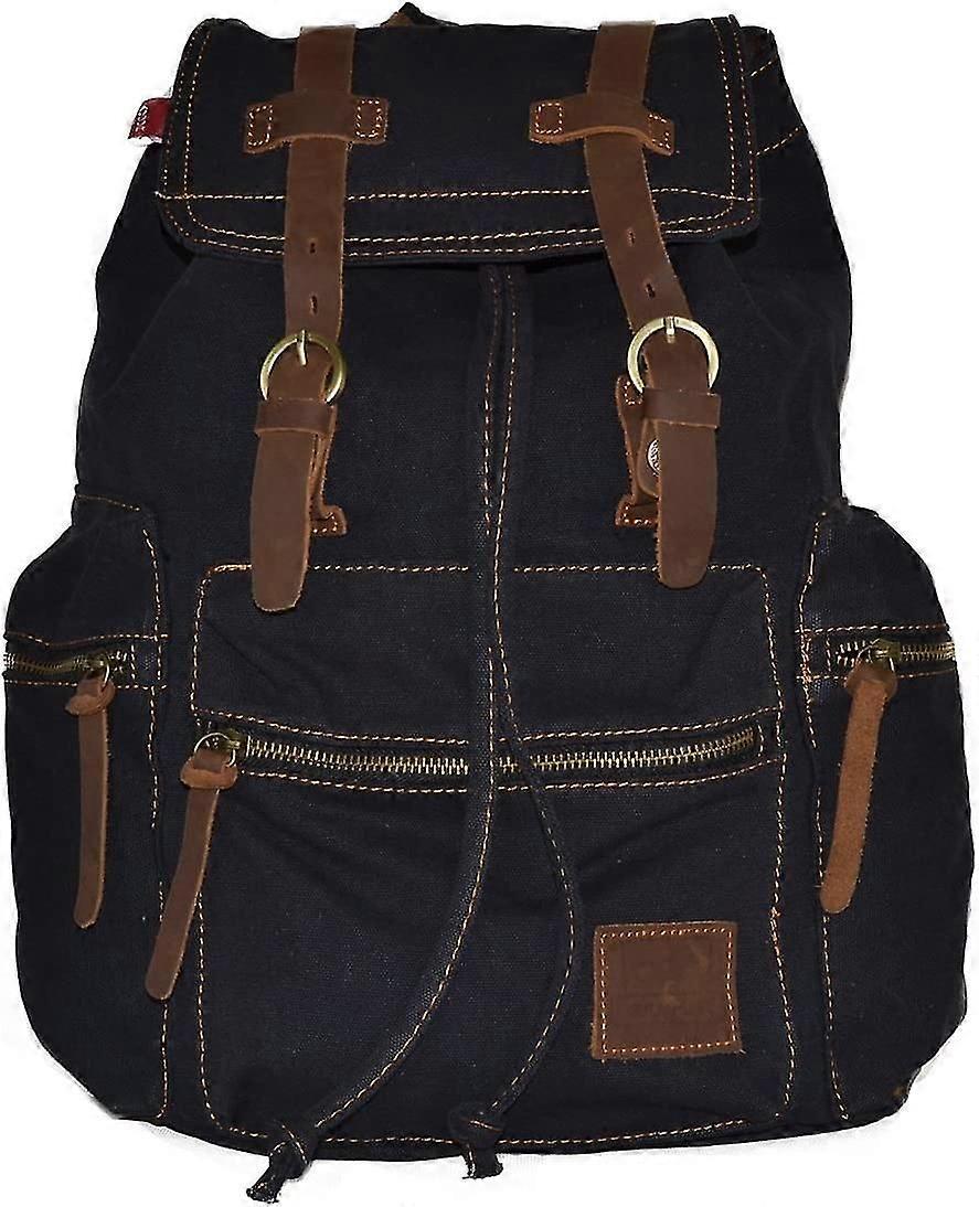 Estarerヴィンテージキャンバスバックパックスクールバッグトラベルバックパックティーンエイジャー用-アーミーグリーン