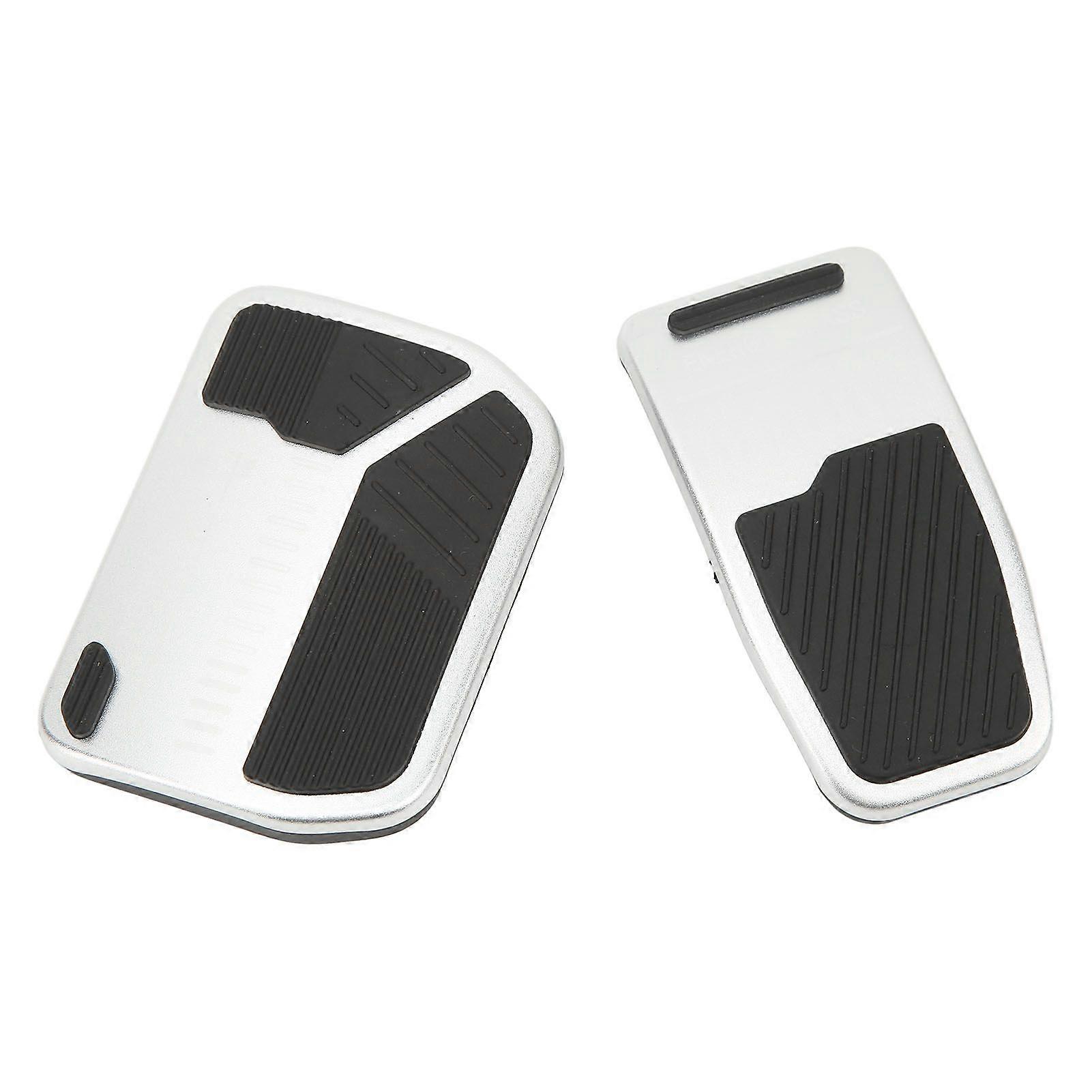 Accelerator Brake Pedal Aluminium Alloy Anti Slip Pedal Cover Set Replacement for Tesla Model 3 Y Gray