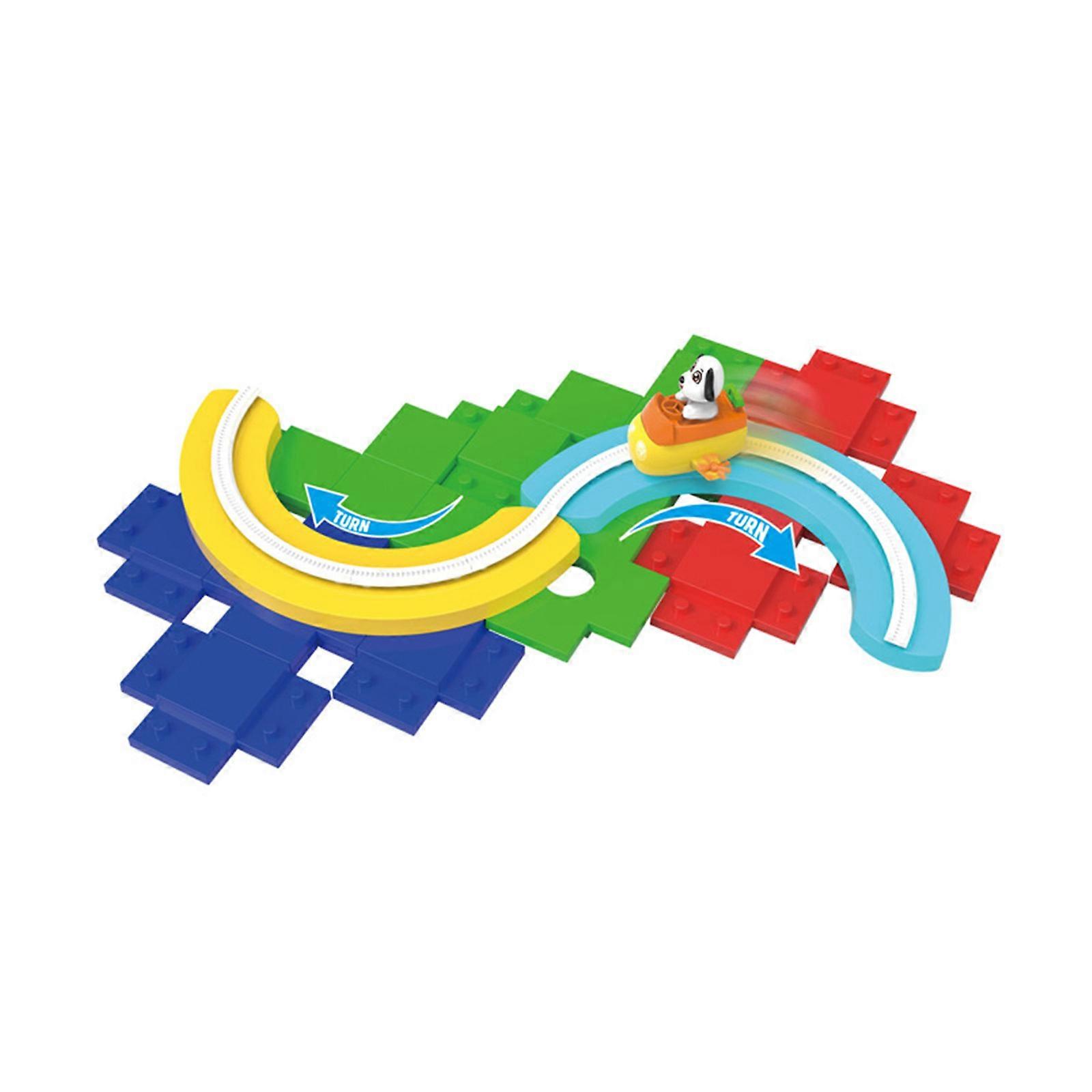 Mini Track Car Toy Baby for Play Vehicle Busy Board Anti-Collision & Anti-Slip Track Toy Children’s Rail Toy Learning Gi