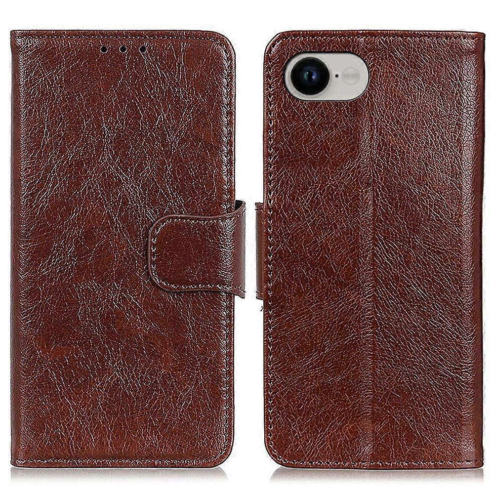 For iPhone 16e Case Nappa Texture Split Leather Wallet Phone Cover