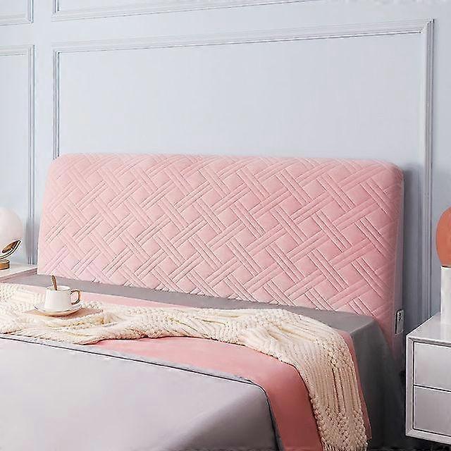 Modern Thicken Headboard Cover Soft Plush Quilted Velvet Bed Head Cover Solid Color Washable Furniture Bed Dust Protector Cover