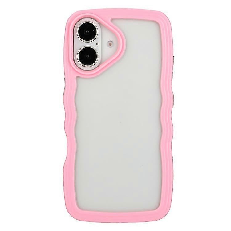 Compatible For iPhone 16 Case Wavy Edge Design PC + TPU Shockproof Phone Cover