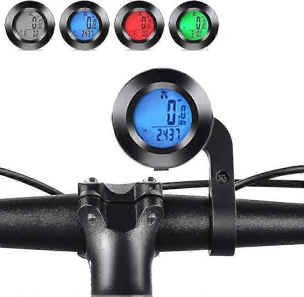 3 Color LCD Backlight Round Bicycle Speedometer, Multifunctional Waterproof Bike Odometer