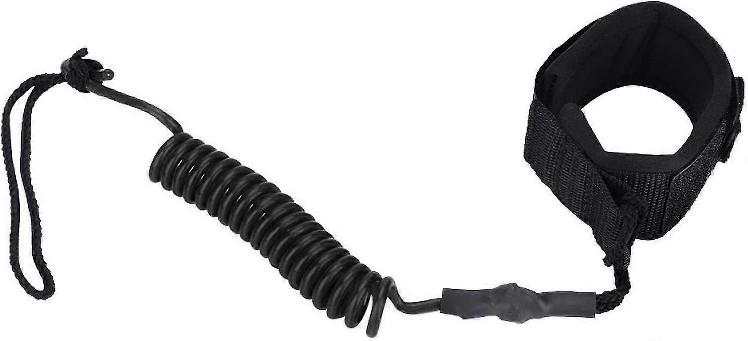Board Leash, 0.2" Surfboard Leash, Adjustable Foot Leash with 5 Feet Maximum Stretched Length, Suitable for Bodyboard and Surfboard and Others(Black)_