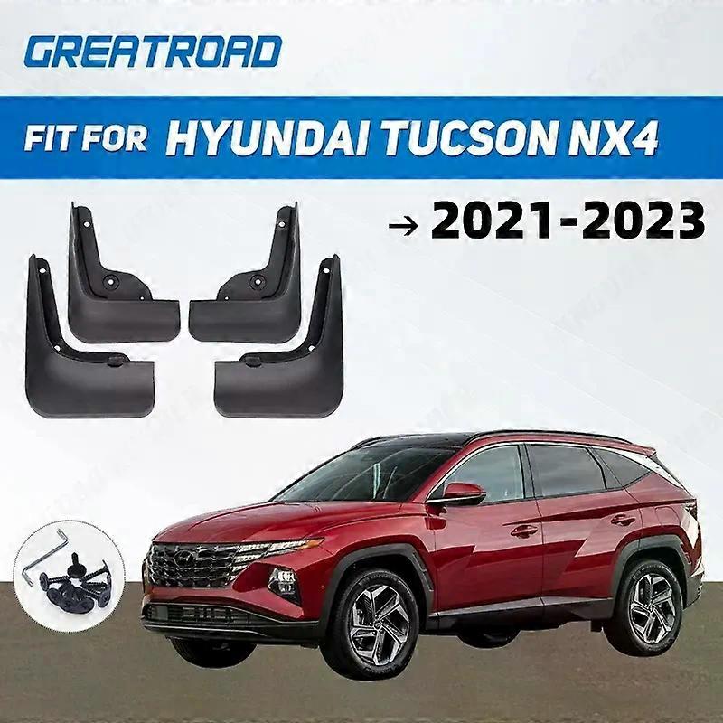 מעולה עבור יונדאי טוסון NX4 2021 2022 2023 דשי בוץ מגן התזה דש בוץ מגיני בוץ פנדר אחורי קדמי התלקחות אביזרי סטיילינג לרכב