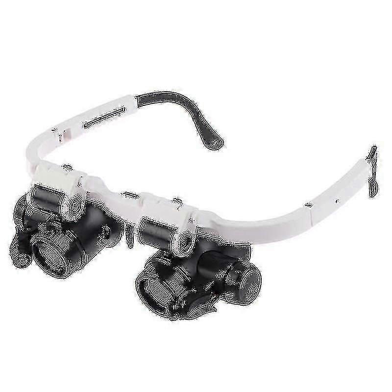 Headband Glasses Magnifier With Led Light 8x 15x 23x Watchmaker Jeweler Loupe Hfmqv