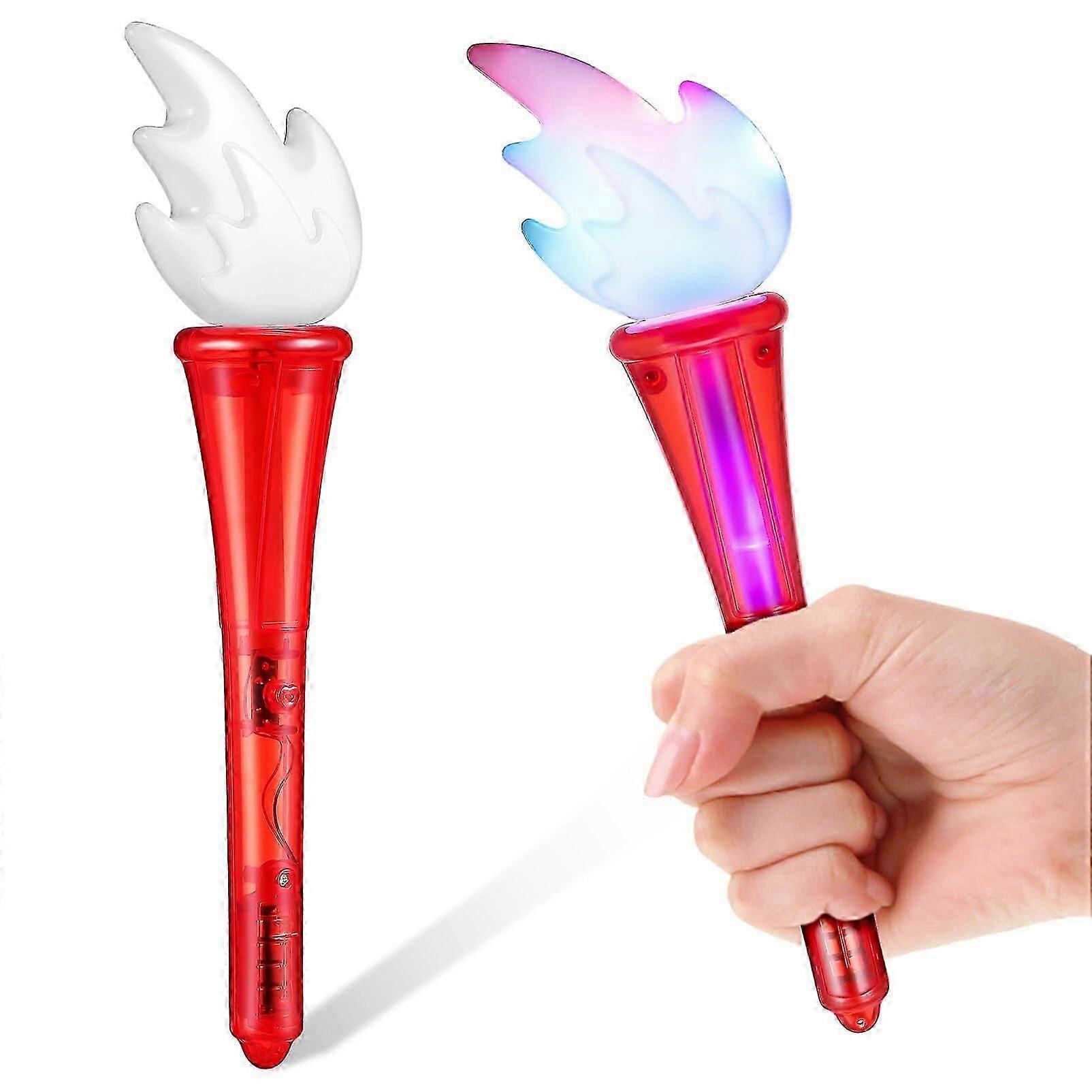 Torch toy artificial firewood toy luminous toy simulation plastic torch prop luminous magic wand suitable for school parties and sports competitions -