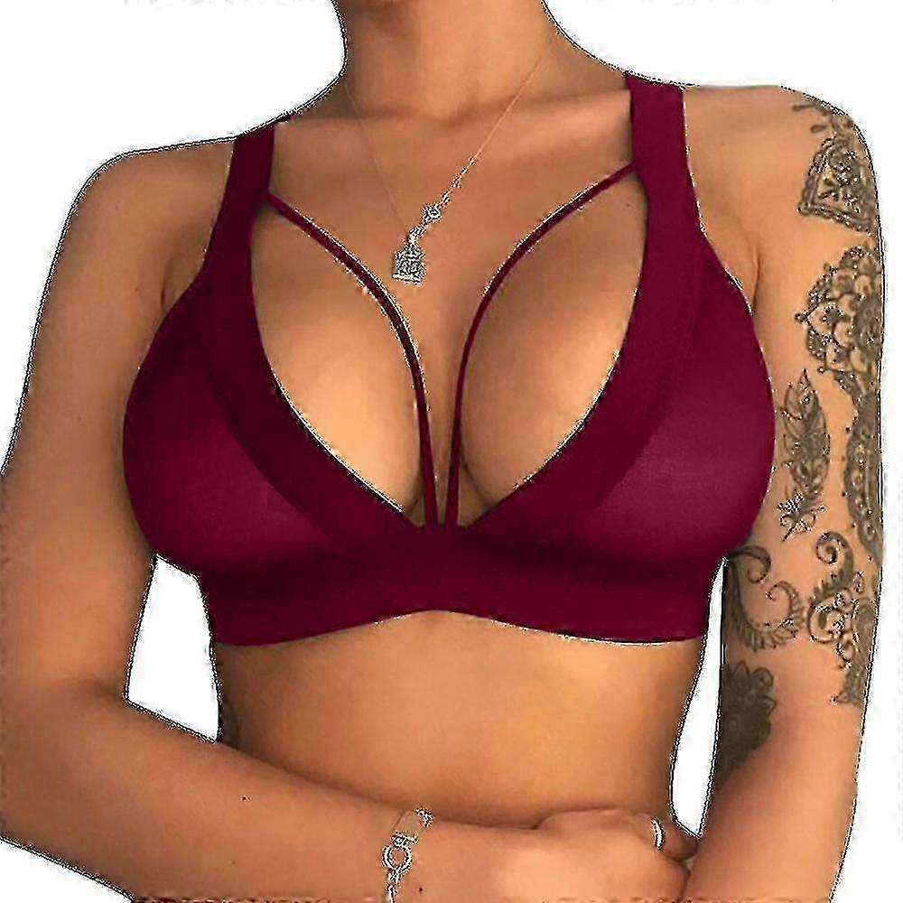 Nők Szexi Pántos fehérnemű melltartó top push up Bralette Charm fehérnemű