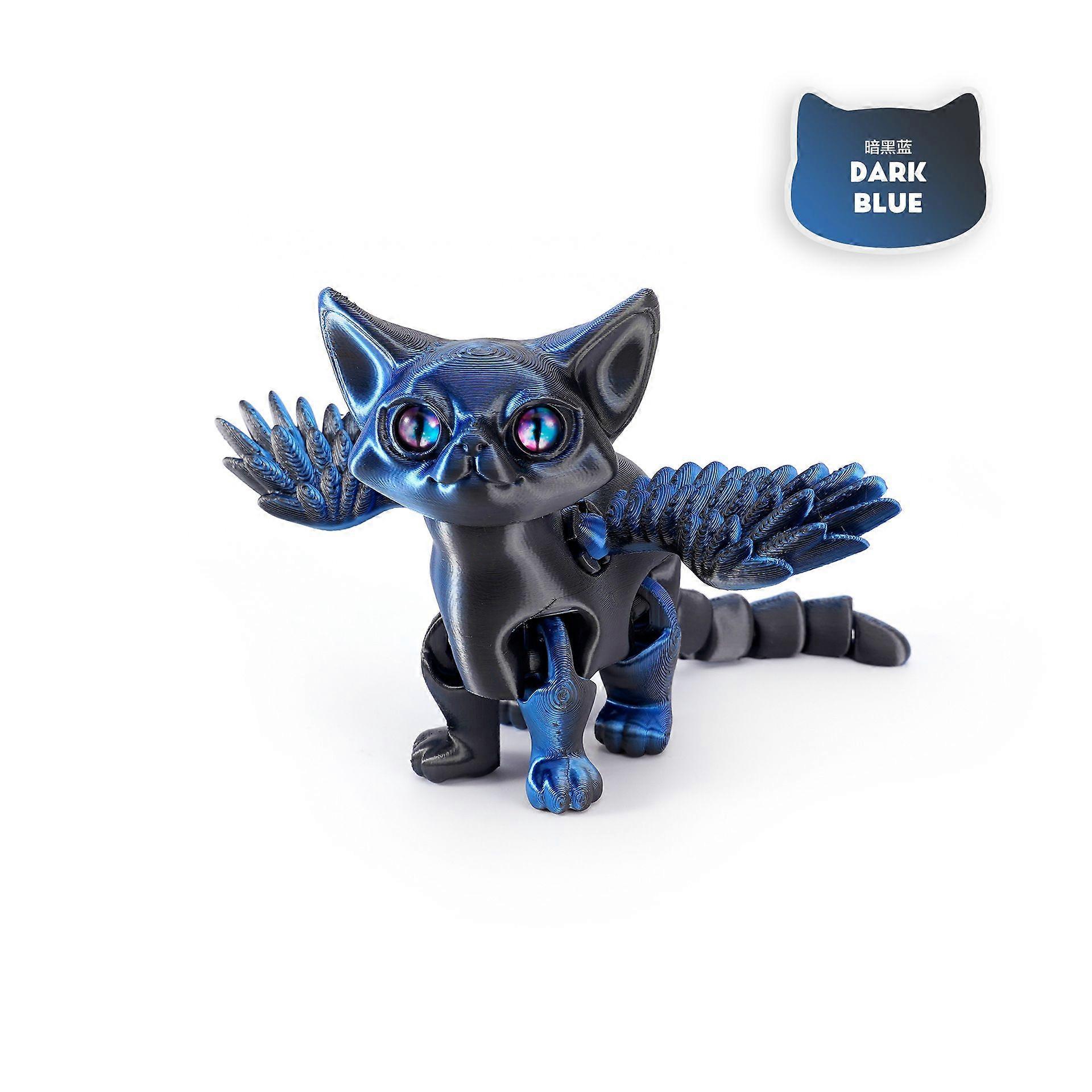 3D Printing  Explosion Angel Devil Cat Movable Integrated Joint Cute Pet Desktop Cute Toy Decompression Ornaments