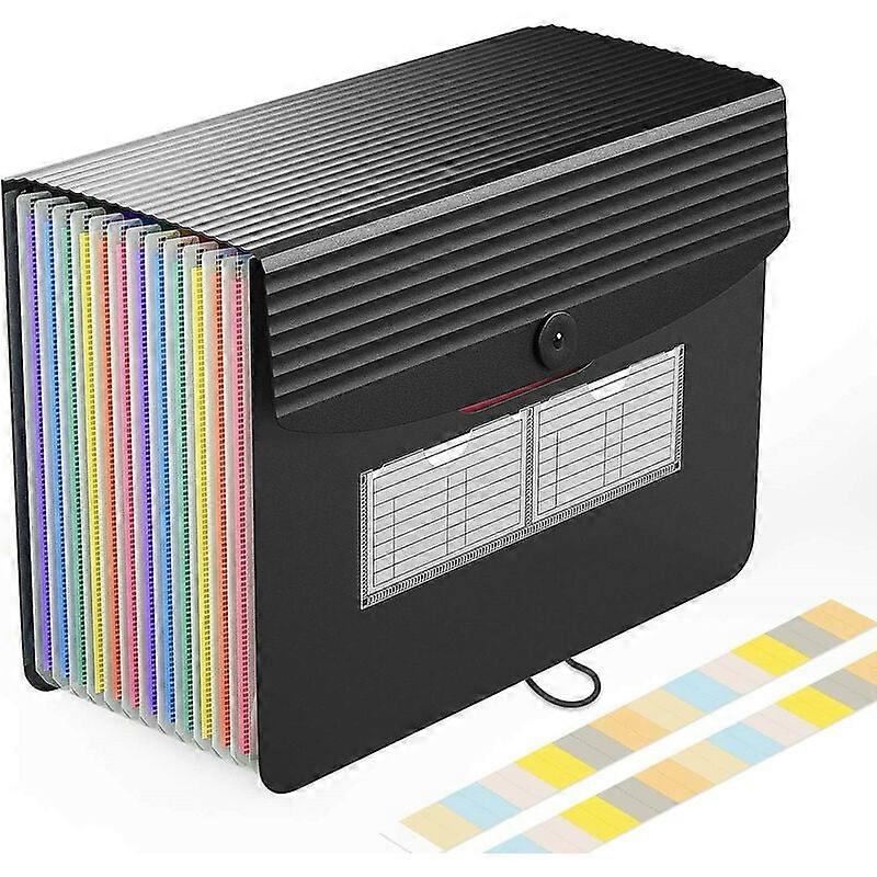 Expandable Accordion File Organizer, Quick Access, Flexible Lid, LetterA4 Size, Portable Monthly Bill Receipt Organizer, Multifunctional Application