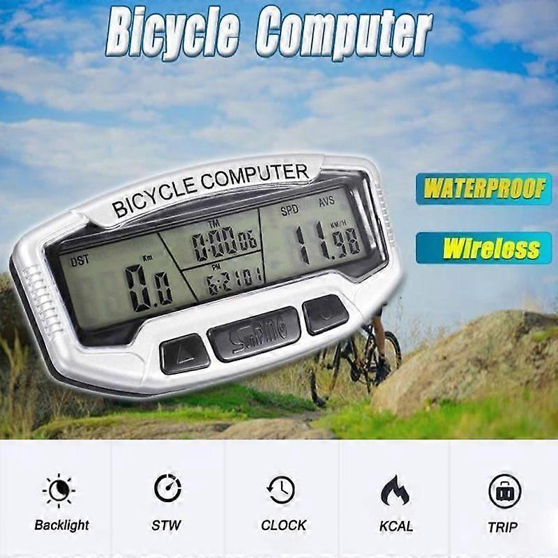 TEMPSA Bike Cycle Speedometer Odometer Computer Waterproof Clock Backlight