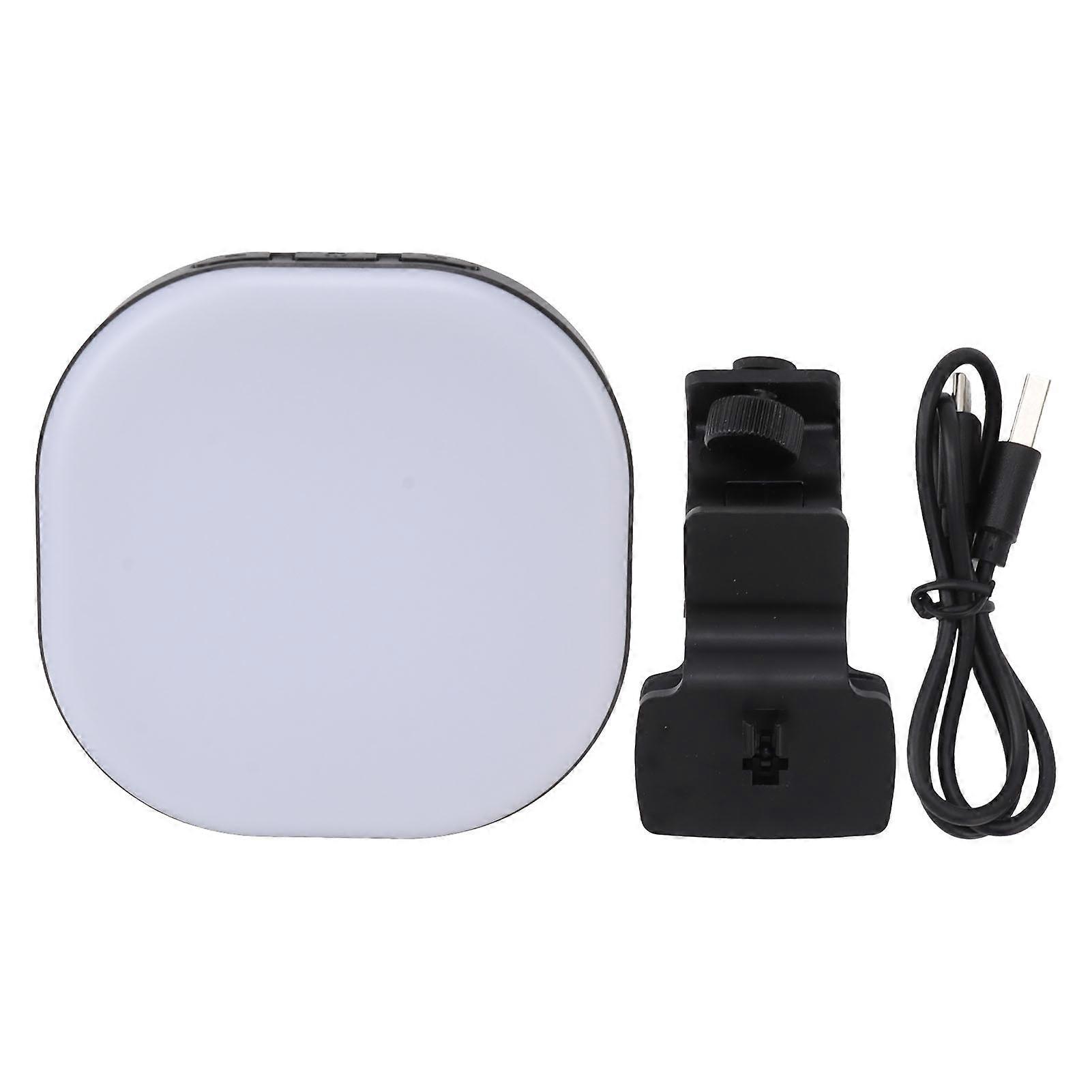 Selfie LED Panel for Phone Computer Clip Fill Video Light with Stepless Dimmable 3000‑7200K 2000mAh Battery SOS Mode