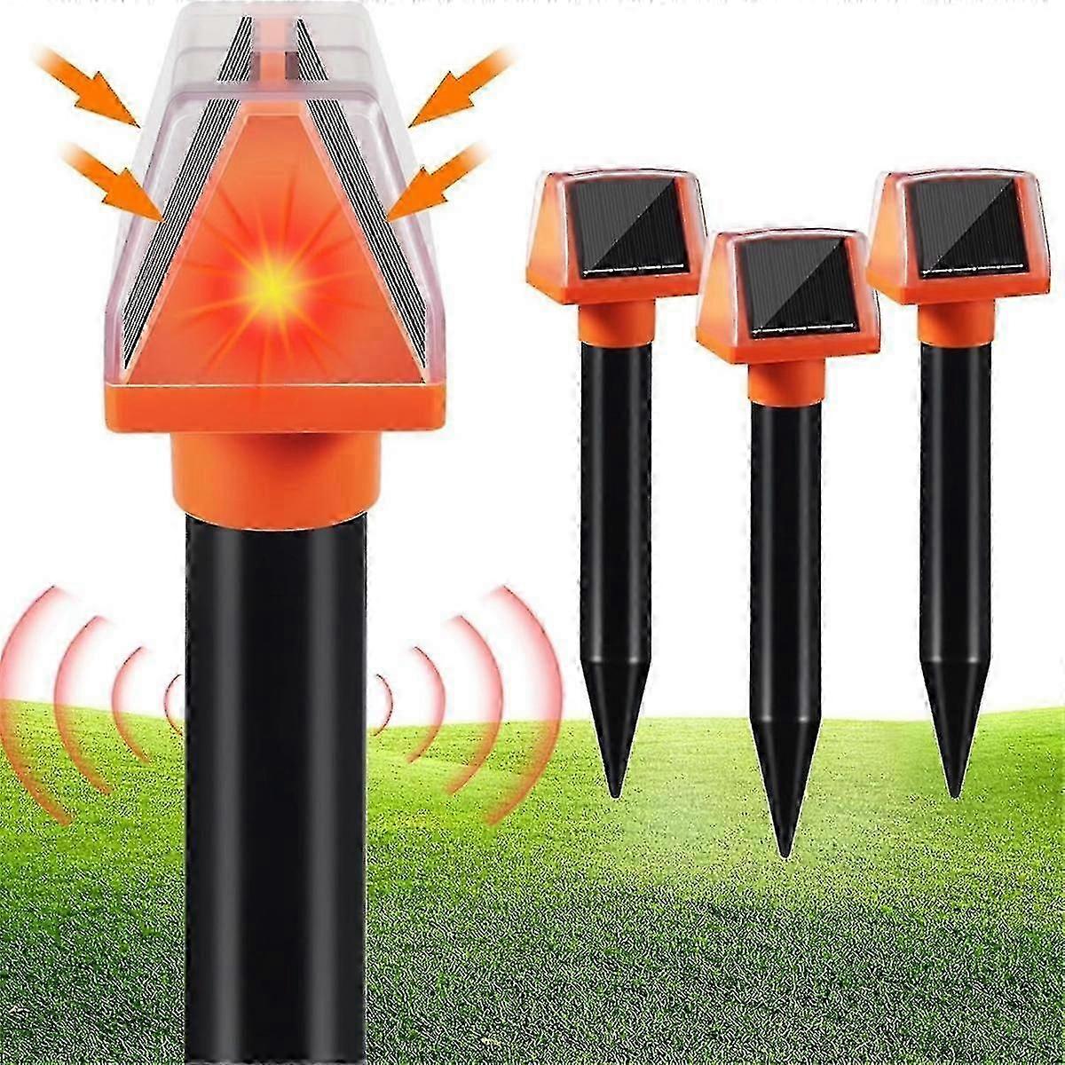 Solar Mole Repellent, Ultrasonic & Solar Powered Mouse Repellent, Waterproof Chaser for Lawn, Patio