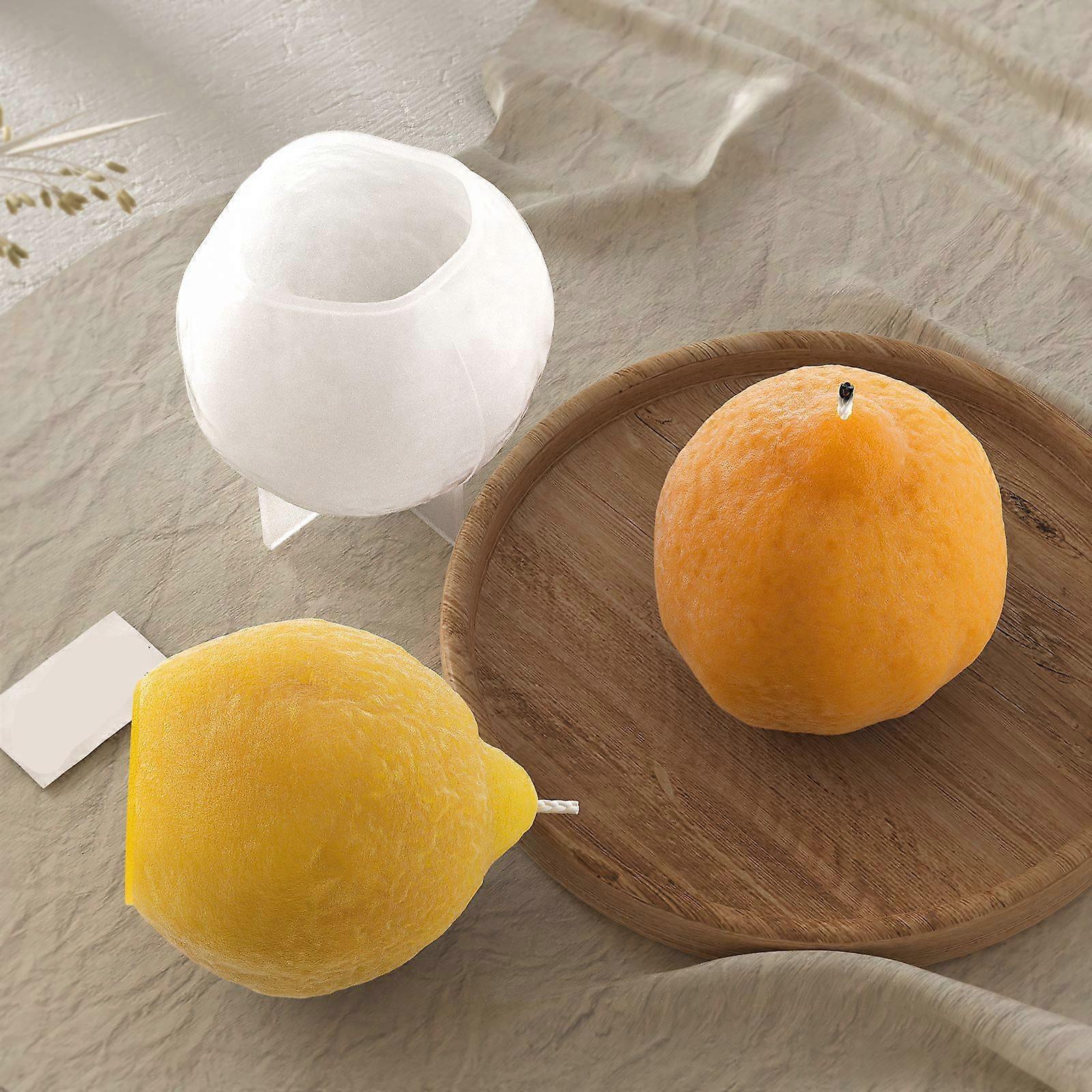 3D Lemon Shape Silicone Mold for Scented Candle Soap Making Chocolate Baking and Epoxy Resins Handmade Craft Projects