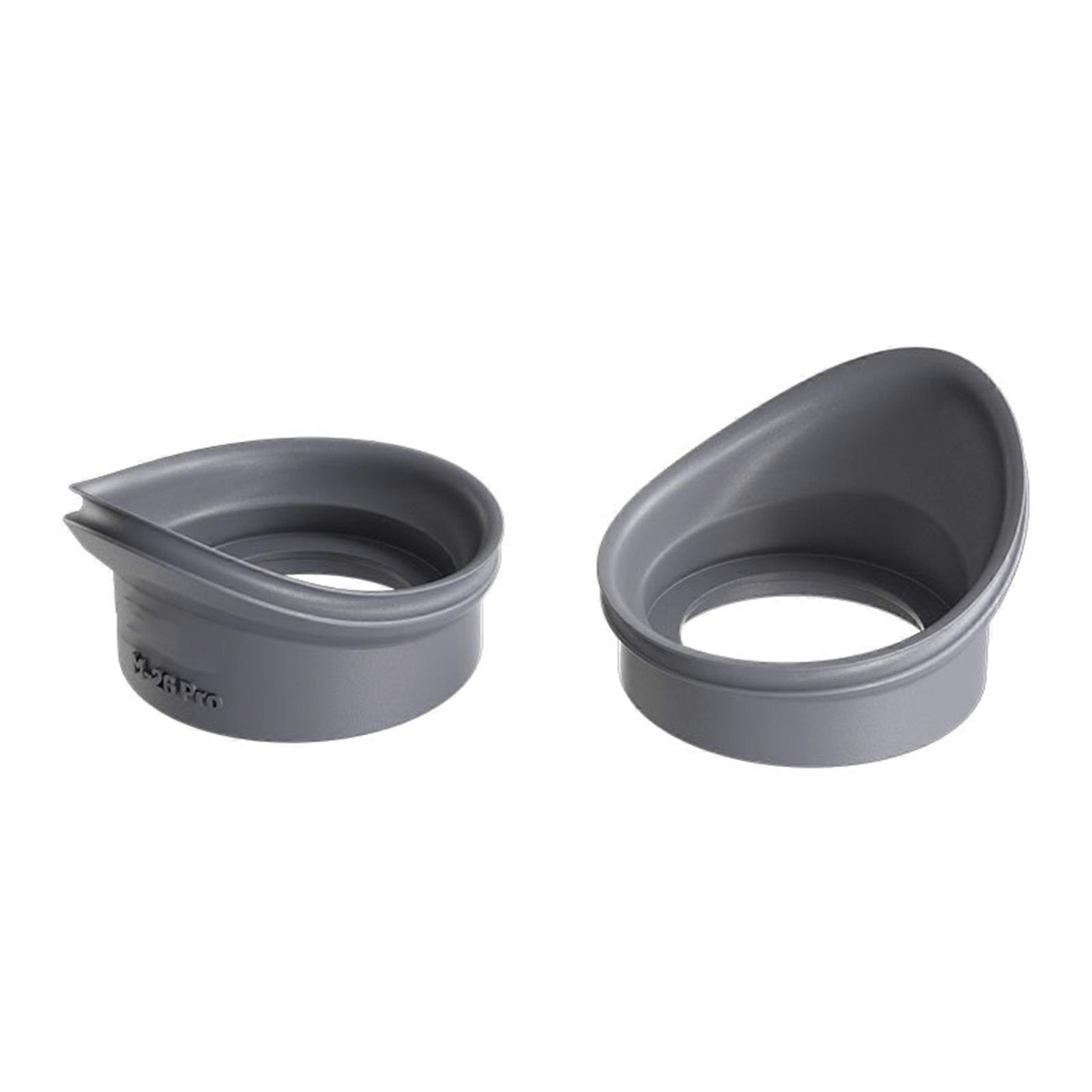 2Piece Set Of Silicone Eyepiece Covers Eyecup Protectors For Educational And DIY Microscopy Microscope And Telescope Use silver gray