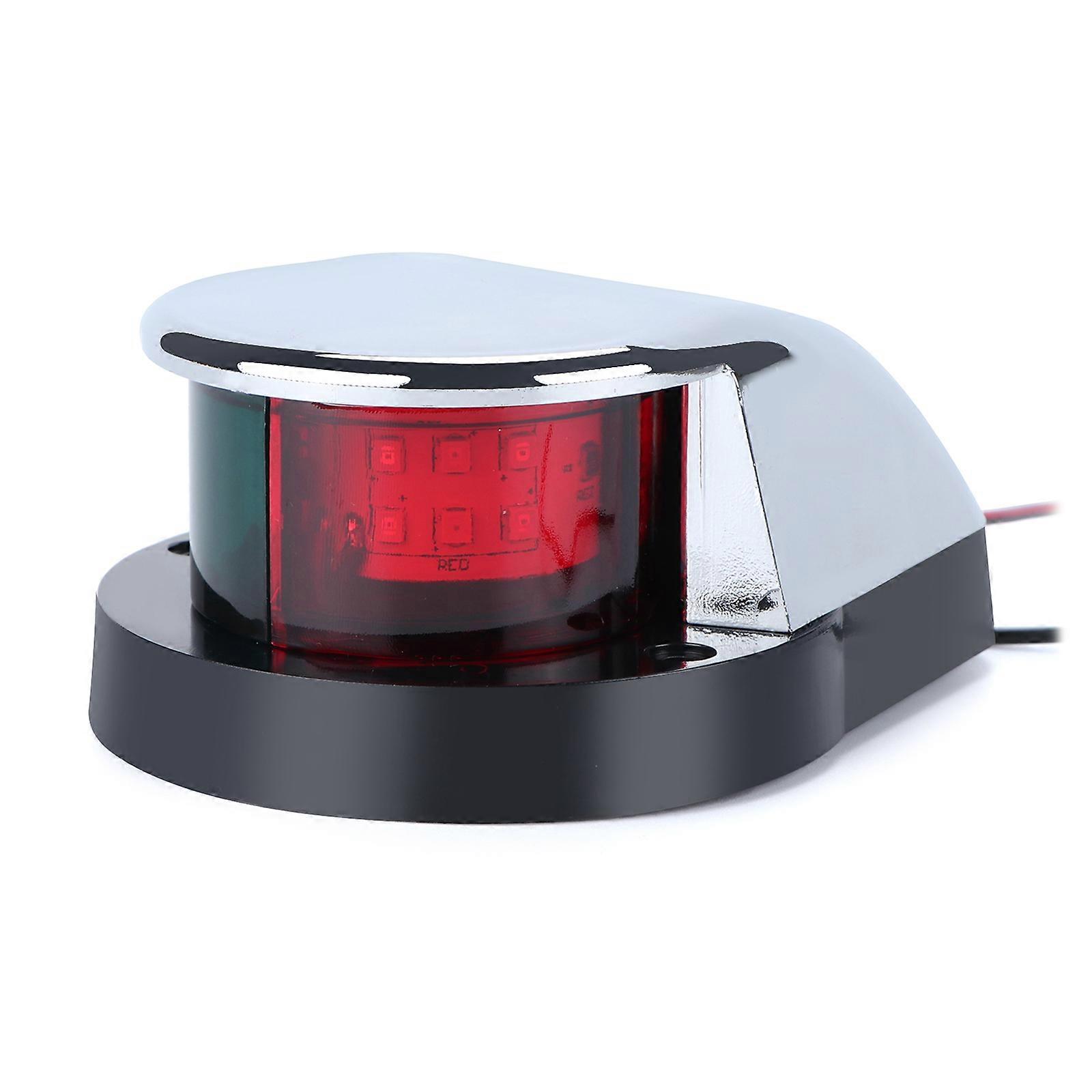 LED Boat Navigation Light Red & Green LED Marine Navigation Light Boat Bow Light fitting for Pontoon & Small Boat Silver