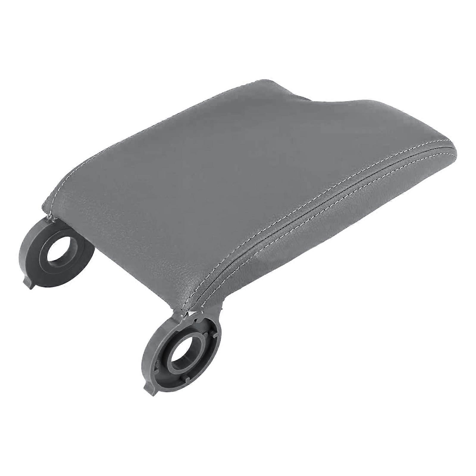 High-performance Armrest Center Console Lid Cover Leather Synthetic Replacement Suitable for E46 2001-2006 Durable Gray