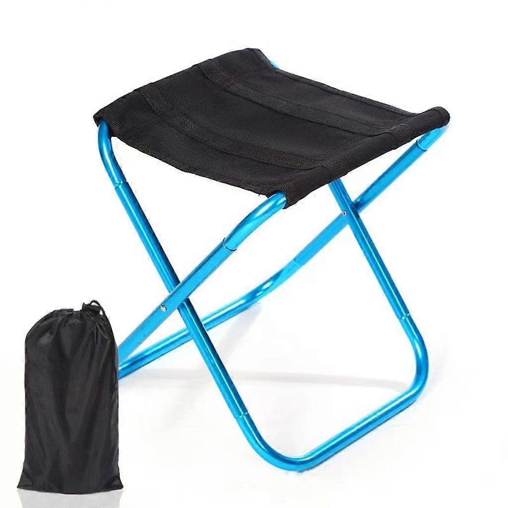 Mini Portable Outdoor Camping Folding Stool (Lake Blue*1pcs)