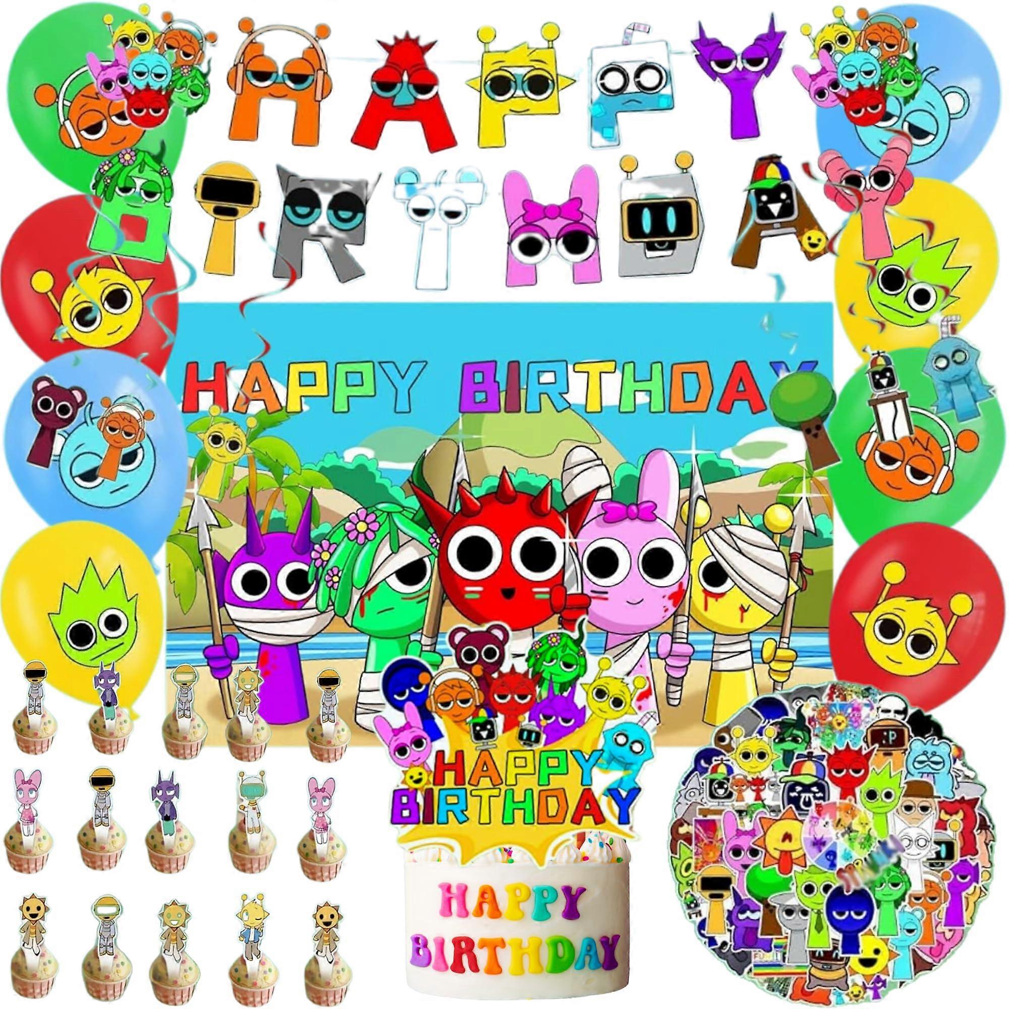 99 PCS Upgraded Birthday Decorations Party Supplies Set