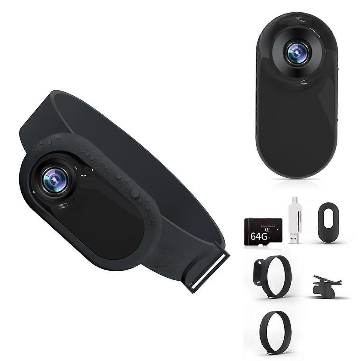 HD 1080P Dog Tracker Collar No WiFi Needed Cat Camera Collar Camera with Video Records Cat Dog Gift Black