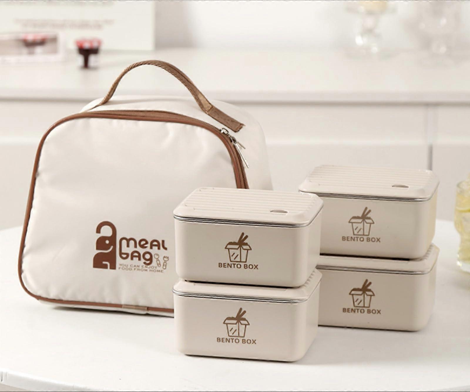 Stainless Steel Multi-Layer Bento Box for Microwave Oven Lunch, 4 Layers, Sealed Fresh-Keeping Design, Durable Material