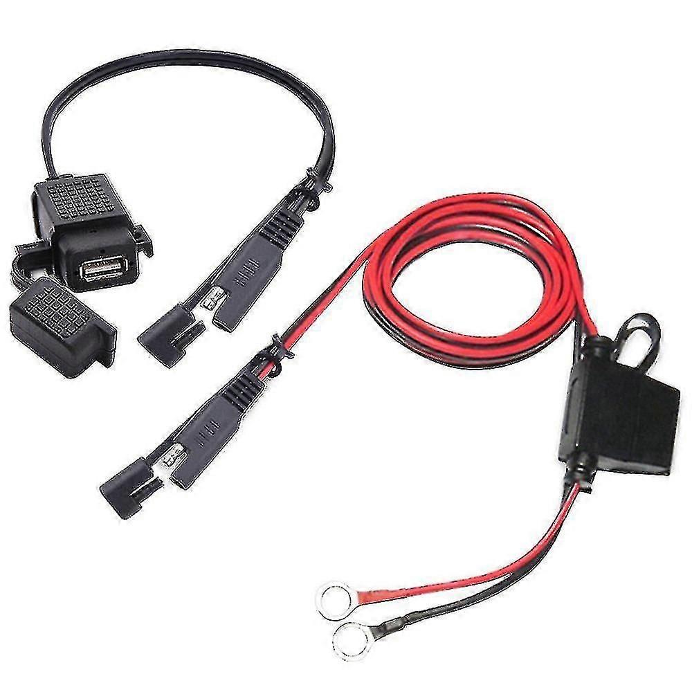 摩托车 SAE USB 充电器转 SAE USB 电缆适配器