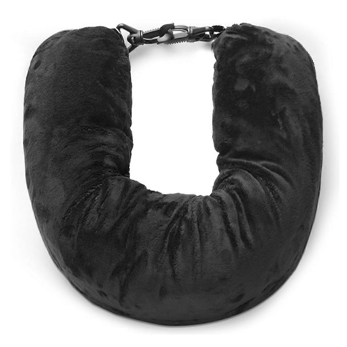 Travel Pillow Stuffable with Clothes As Carry-On,Black