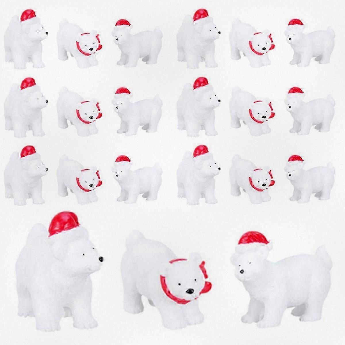 Festive Bear Ornament Miniature Landscape Decor Tiny Enchanted Garden