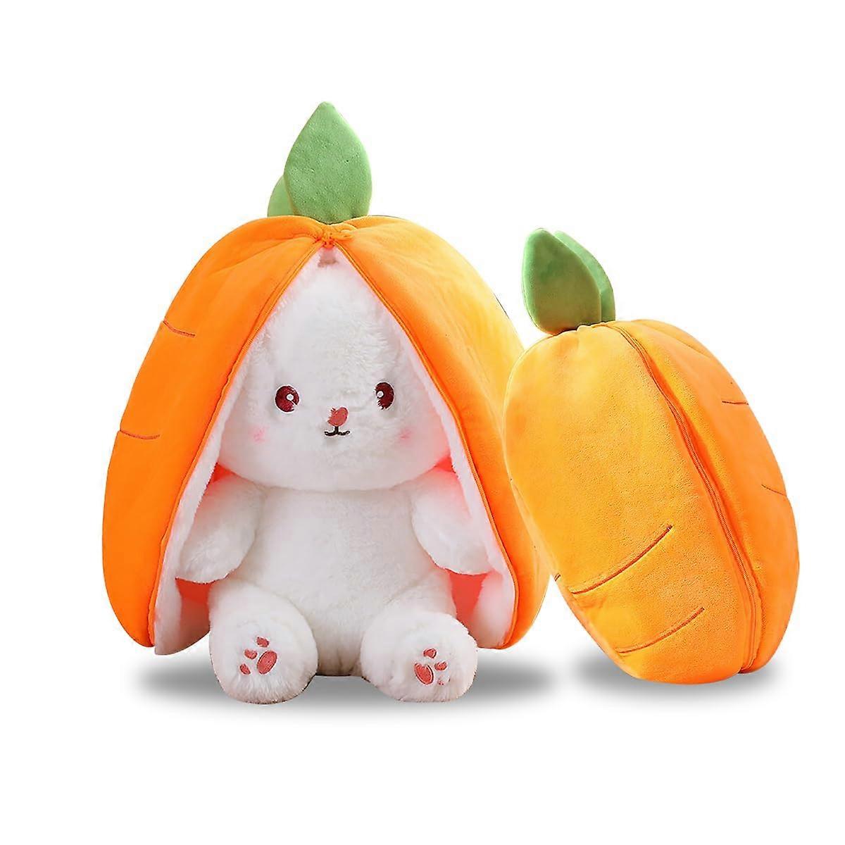 Reversible Bunny Plush Toy - Transformable Stuffed Animal with Zipper Design, Cute Bunny - Gift