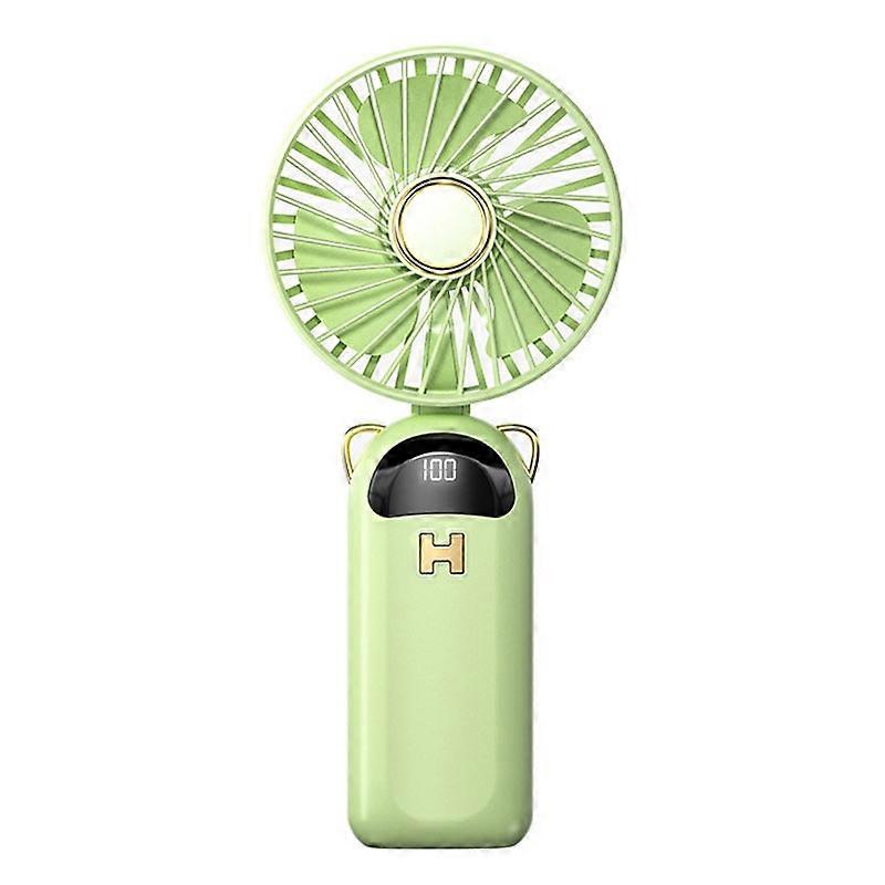 Foldable Digital Display USB Charging Fan Handheld Mute Hanging Neck Outdoor Small Fan